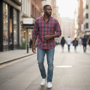 J. Crew Lightweight Plaid Shirt Longsleeve Men's XL Preppy Classic